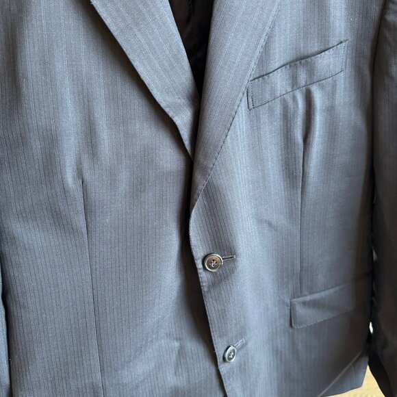 Ermenegildo Zegna Z Navy Blue Pinstripe Two Button 42R IT52 Suit Jacket - Picture 9 of 14